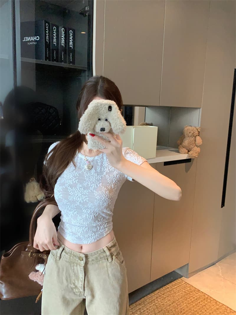 실사 정가 순수한 욕망 바람 레이스 티셔츠 캐미솔 상세 이미지 9