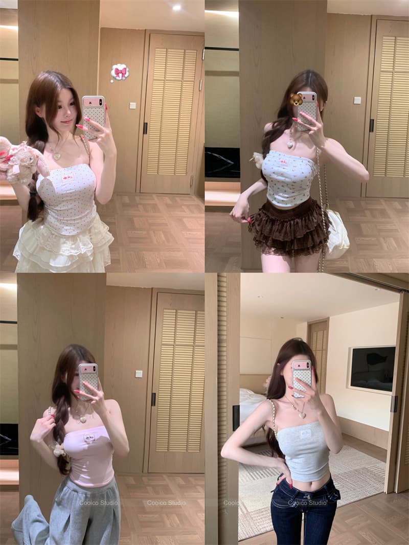 실사 정가 순수한 욕망 몸매 가꾸기 튜브탑 맨위 여성 상세 이미지 6