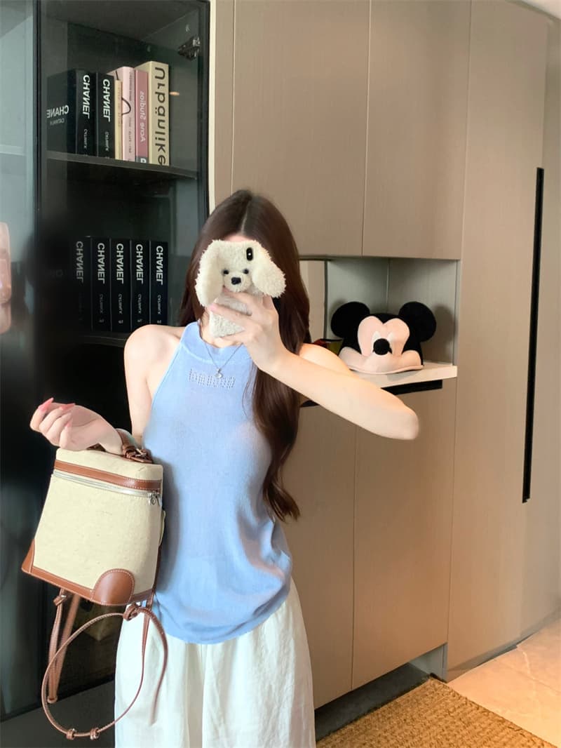 실사 정가 프랑스식 레트로 순수한 욕망 소녀 바람 행침 목 터틀넥 조끼 상세 이미지 20