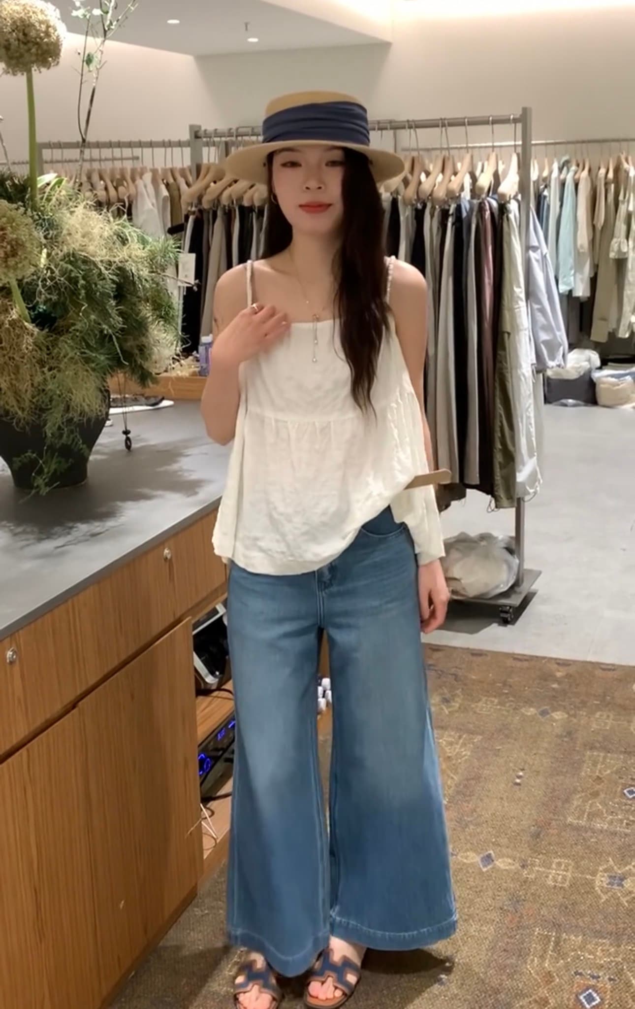 면 린넨 캐미솔 상세 이미지 4