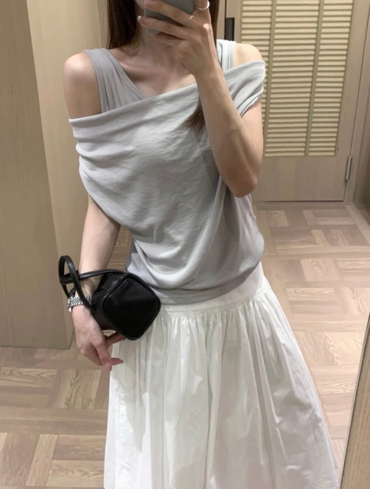 페이크 레이어드 조끼 티셔츠 이미지 4