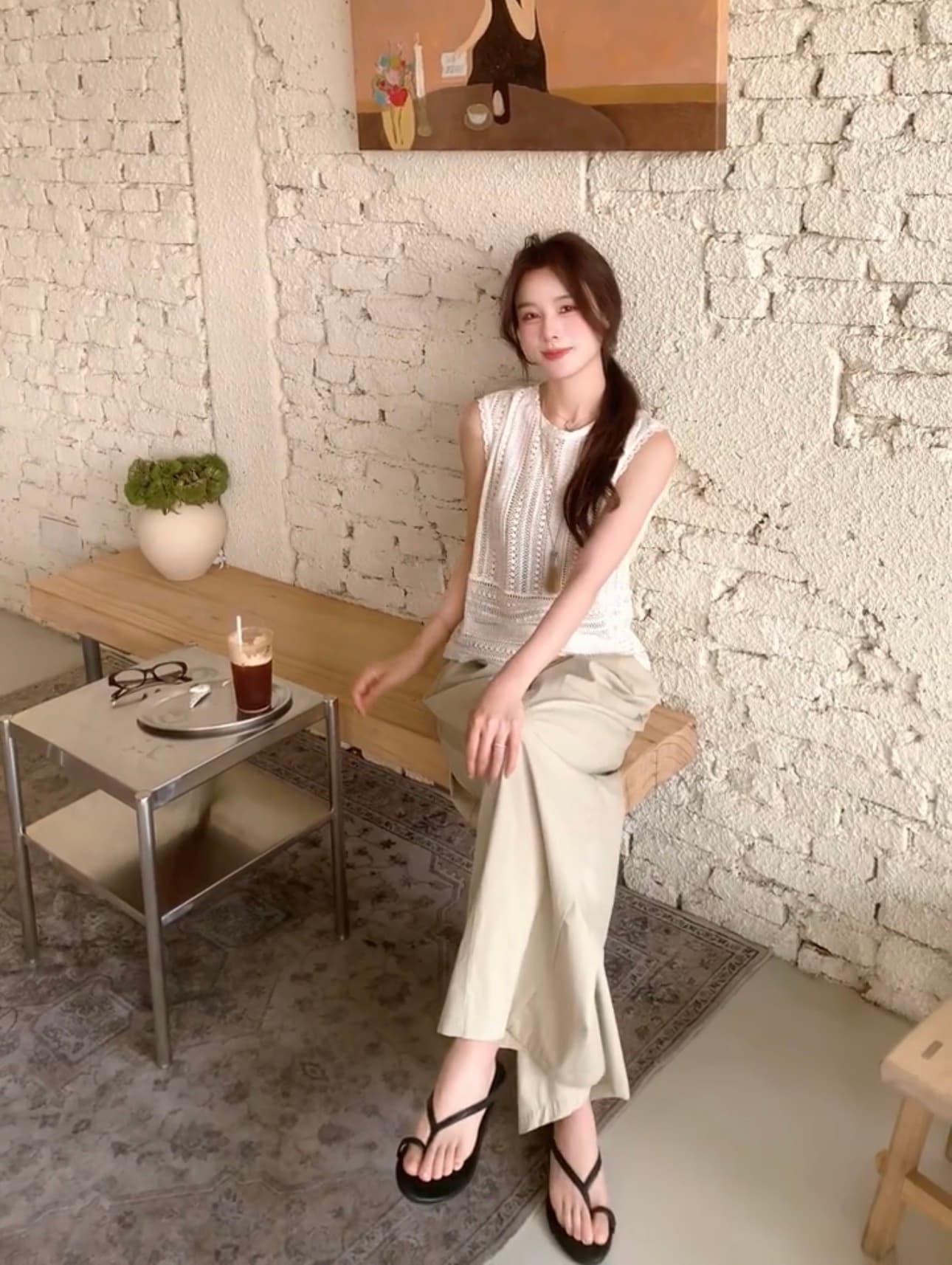 펌프 Pleat 허리 수축 조끼 센스 프릴 상세 이미지 6