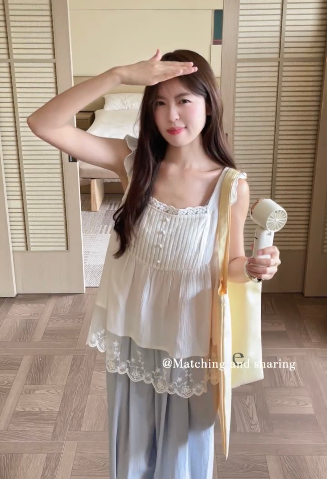 레이스 조각 Feifei 소매 화이트 여성 셔츠 작은 셔츠 이미지 3