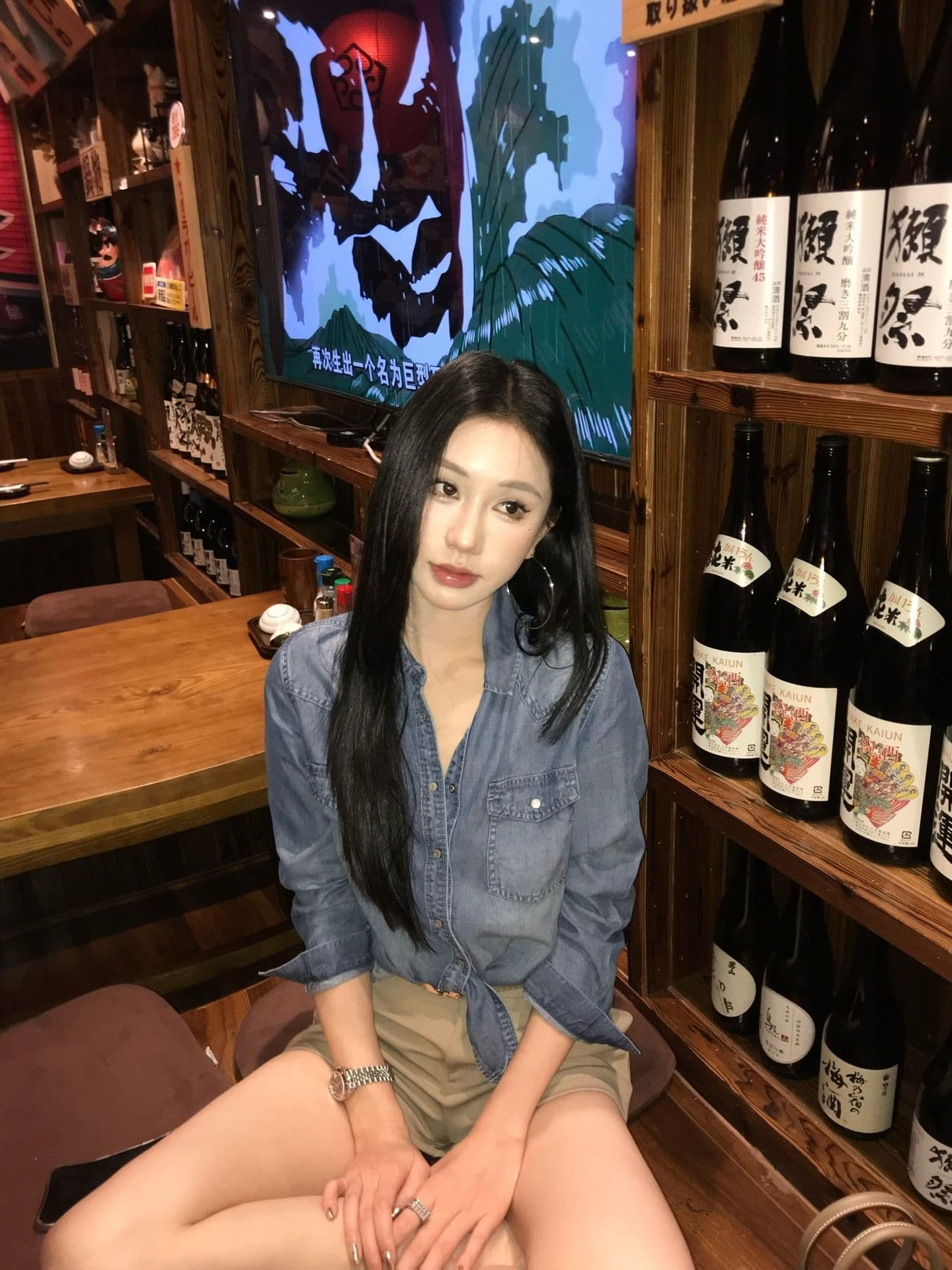 있음 선적 2026 봄 여름 새로운 주간 실크 라이 경기 서울 도루 센스 레트로 품격 슬림해 보이는 데님 셔츠 긴팔 여성 상세 이미지 11