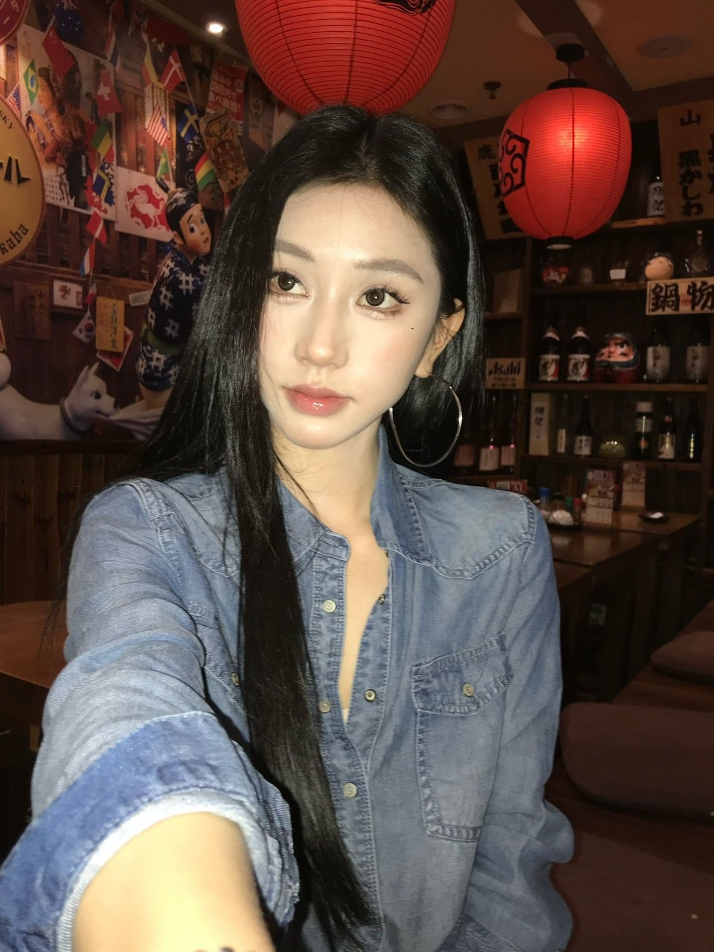 있음 선적 2026 봄 여름 새로운 주간 실크 라이 경기 서울 도루 센스 레트로 품격 슬림해 보이는 데님 셔츠 긴팔 여성 상세 이미지 14