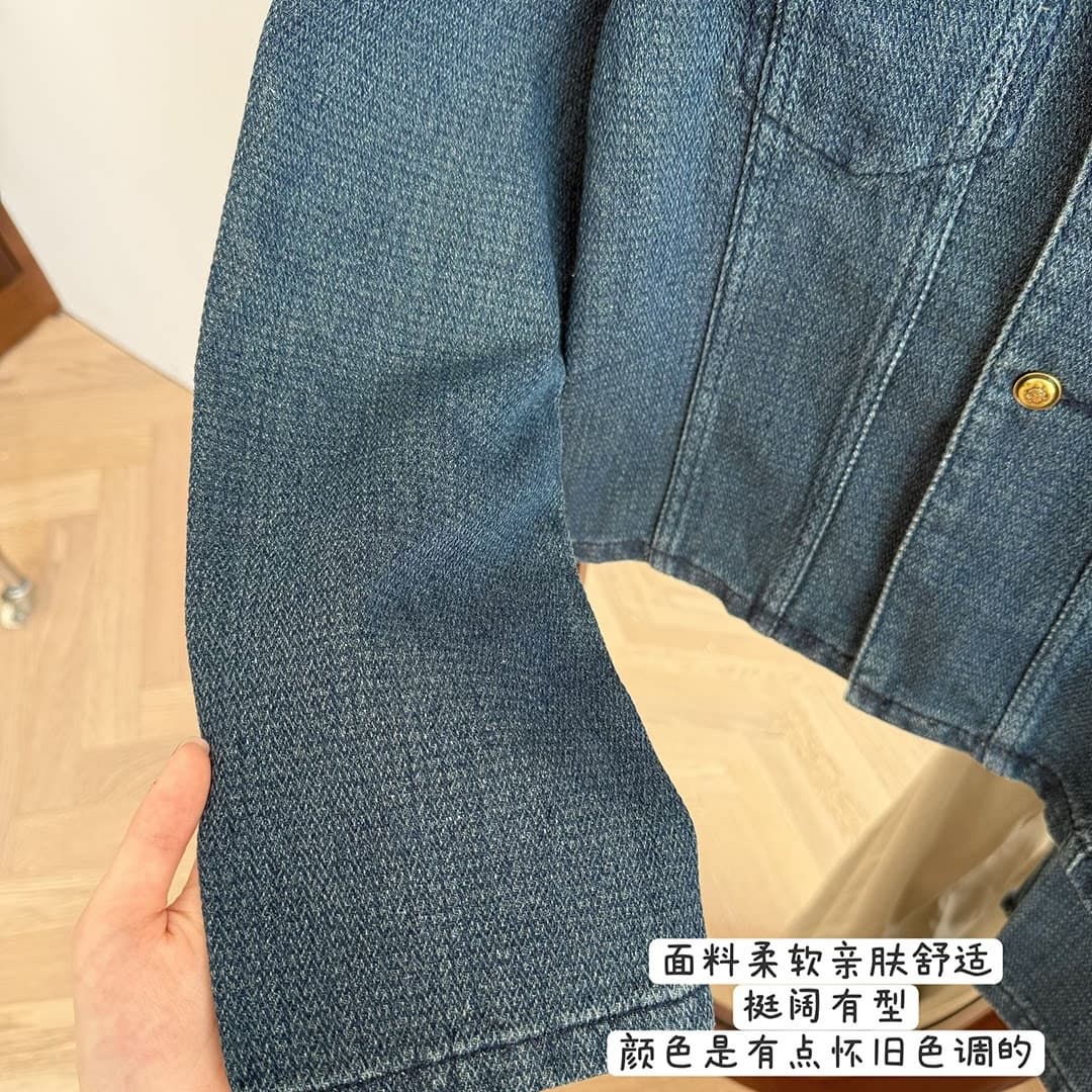 있음 선적 블루스 순간 사설 서비스 레트로 마 오래된 데님 재킷 봄 가을 한 부서 작은 대중 품격 맨위 재킷 상세 이미지 21