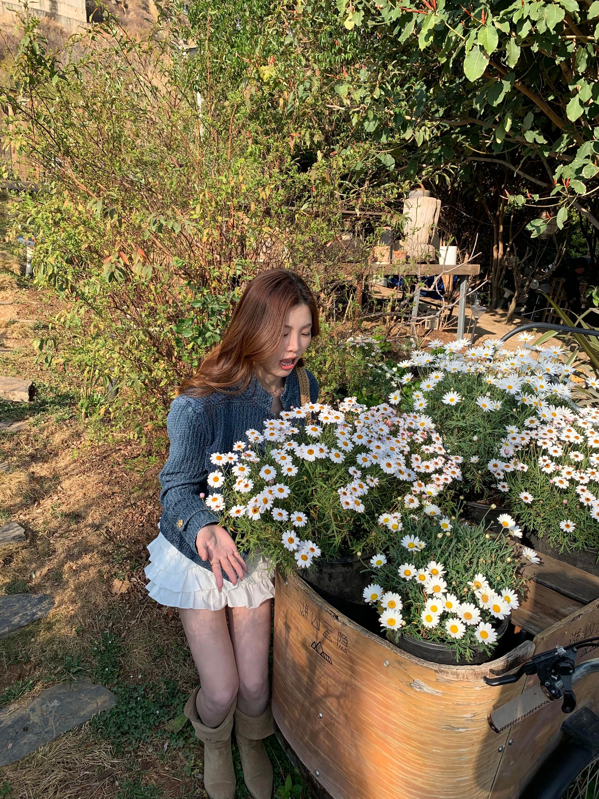 있음 선적 작은 대중 레트로 작은 샤넬 스타일 짜임 질감 센스 데님 여성 코트 한 부서 품격 다용도 맨위 상세 이미지 24