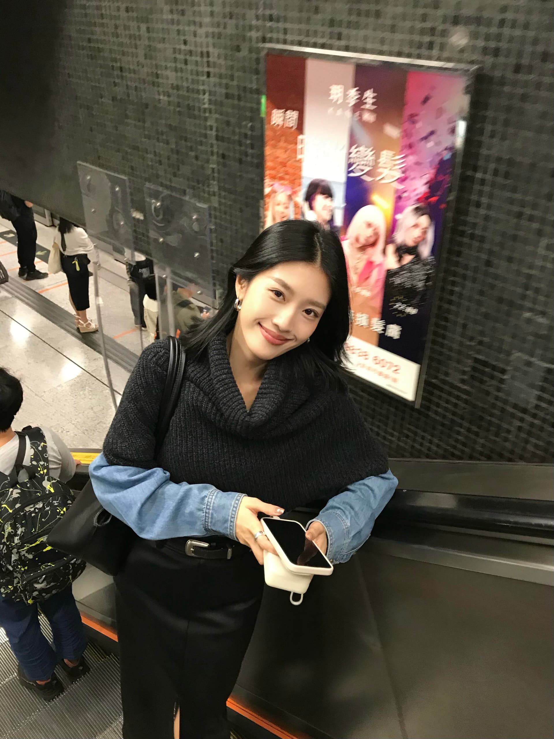 있음 선적 면 100% 질감 데님 여성 셔츠 봄 가을 캐주얼 루즈핏 긴팔 셔츠 재킷 파란색 맨위 상세 이미지 17