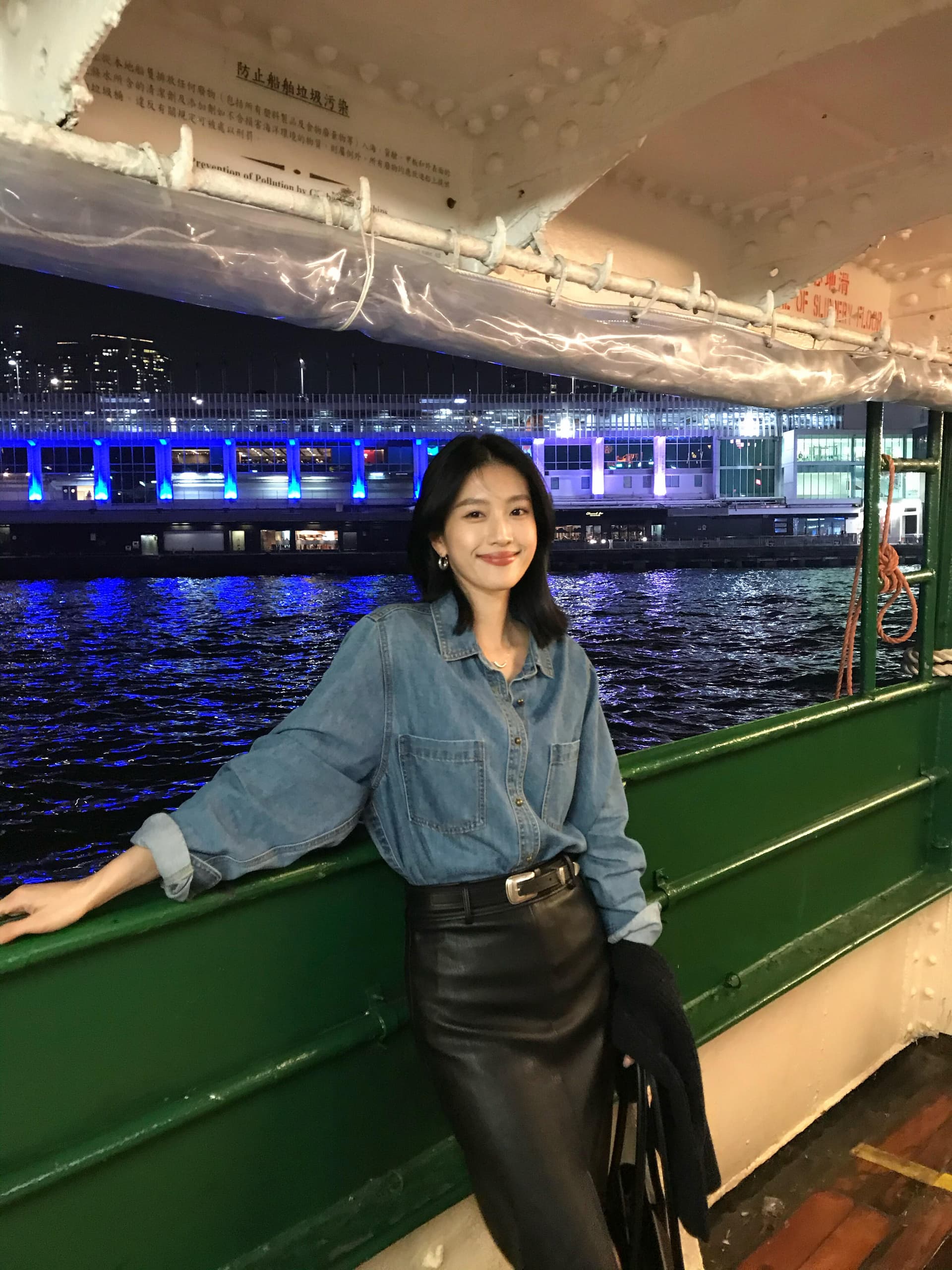 있음 선적 면 100% 질감 데님 여성 셔츠 봄 가을 캐주얼 루즈핏 긴팔 셔츠 재킷 파란색 맨위 상세 이미지 19
