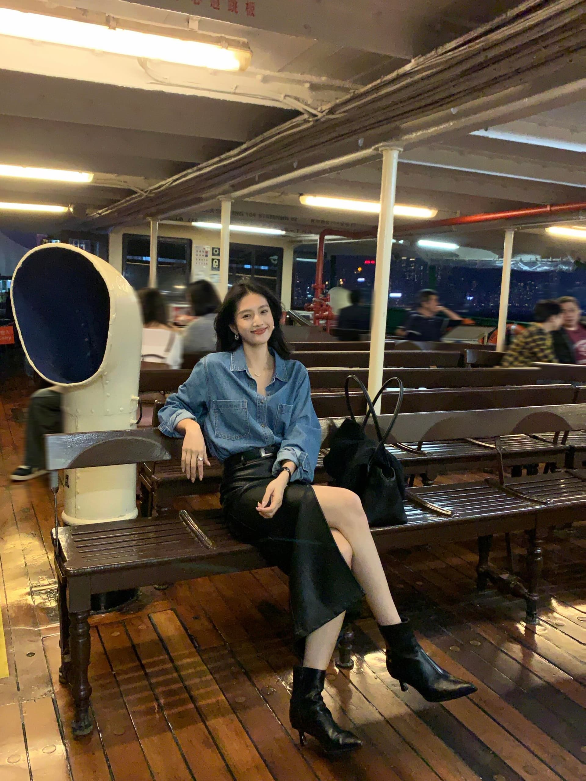 있음 선적 면 100% 질감 데님 여성 셔츠 봄 가을 캐주얼 루즈핏 긴팔 셔츠 재킷 파란색 맨위 상세 이미지 30