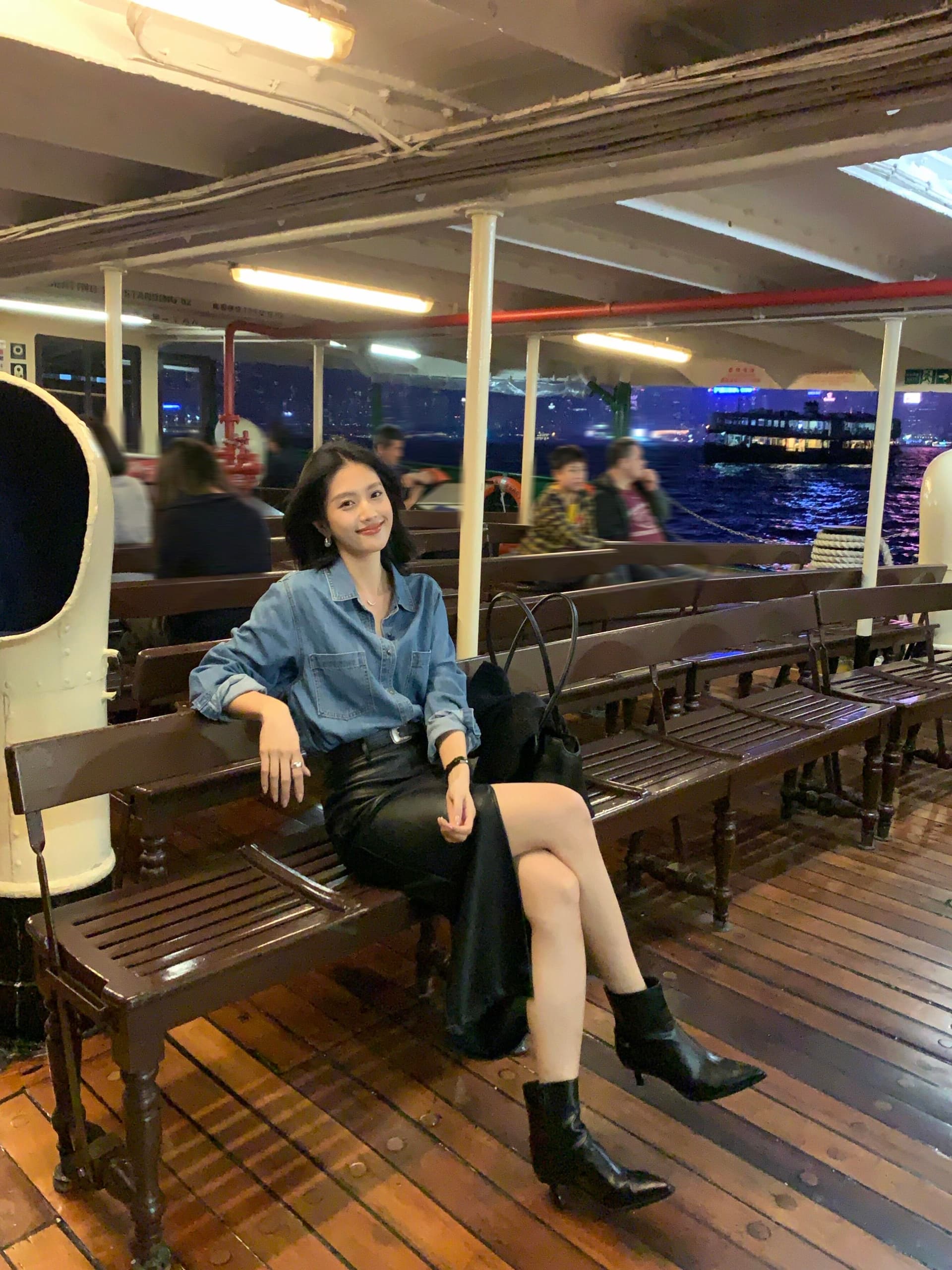 있음 선적 면 100% 질감 데님 여성 셔츠 봄 가을 캐주얼 루즈핏 긴팔 셔츠 재킷 파란색 맨위 이미지 5