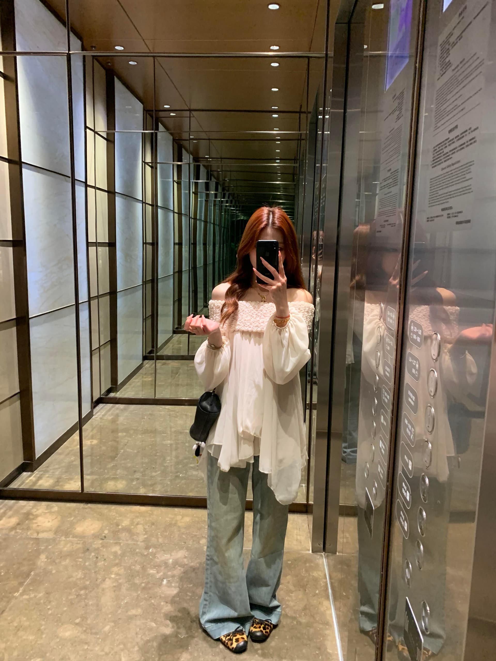 있음 선적 프릴 연인 디자인 센스 요정 달콤함 무거운 작업 주름 보트넥 오프숄더 쉬폰 블라우스 맨위 상세 이미지 28