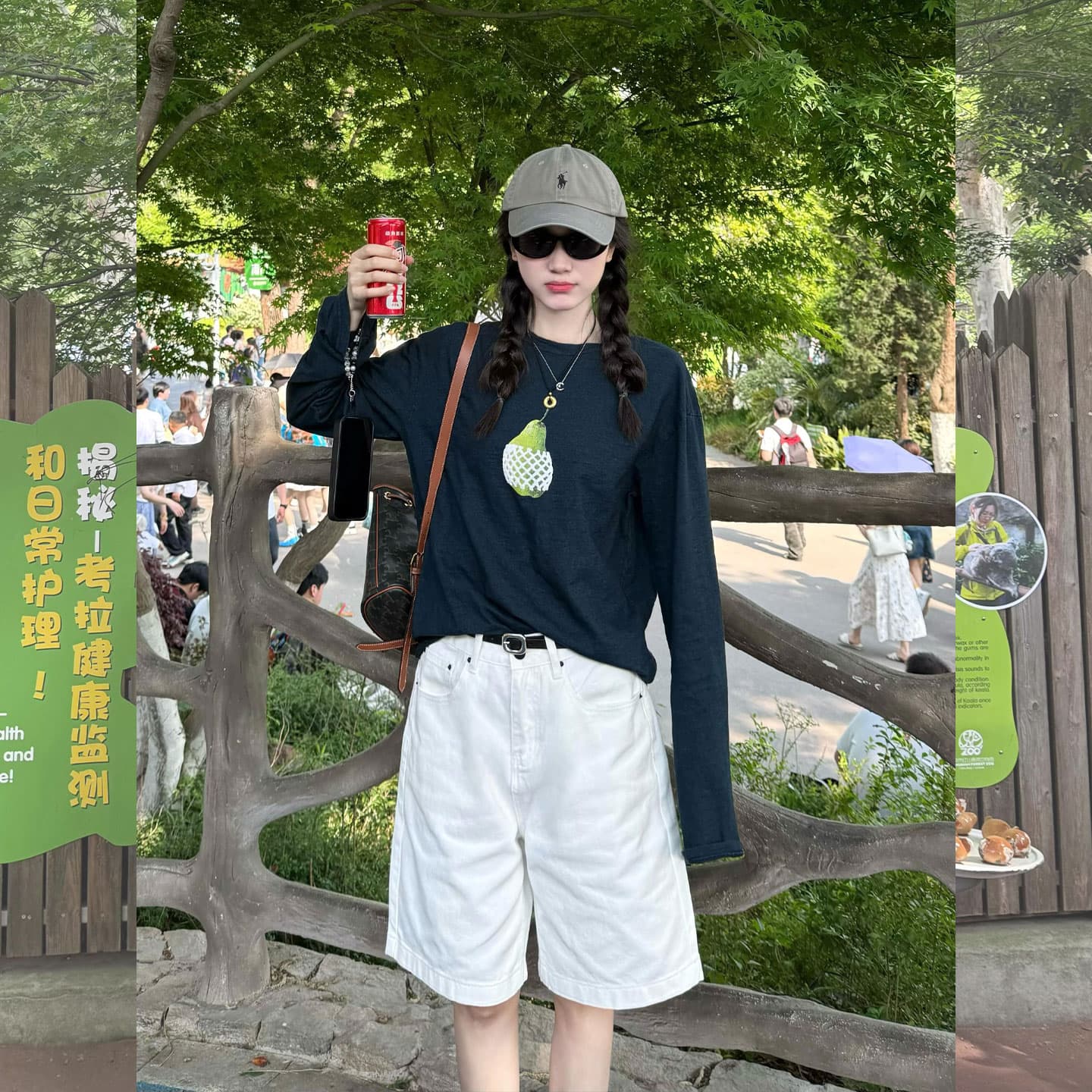 다용도 화이트 5 점 바지 데님 여성 2026 여름 새로운 하이웨이스트 스트레이트 슬림해 보이는 루즈핏 넓은 다리가 짧다. 바지 상세 이미지 8