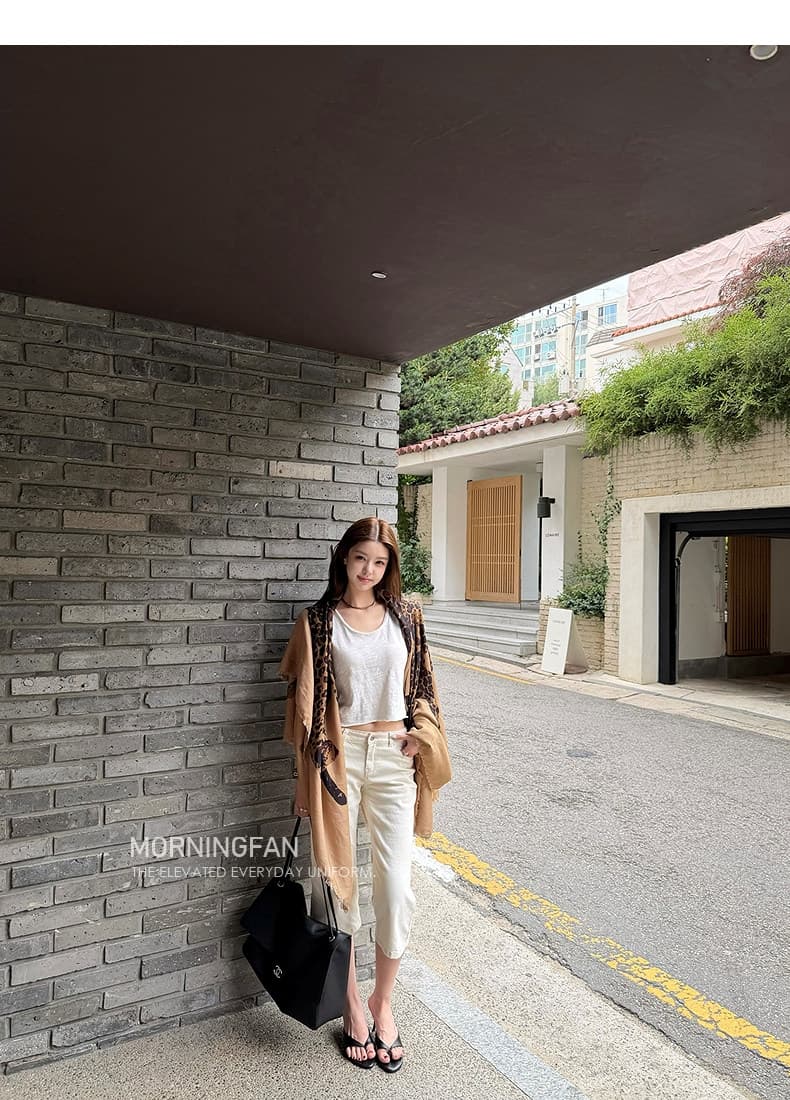 로우 웨이스트 아메리칸 7 점 청바지 느슨함 좋은 착용 상세 이미지 22