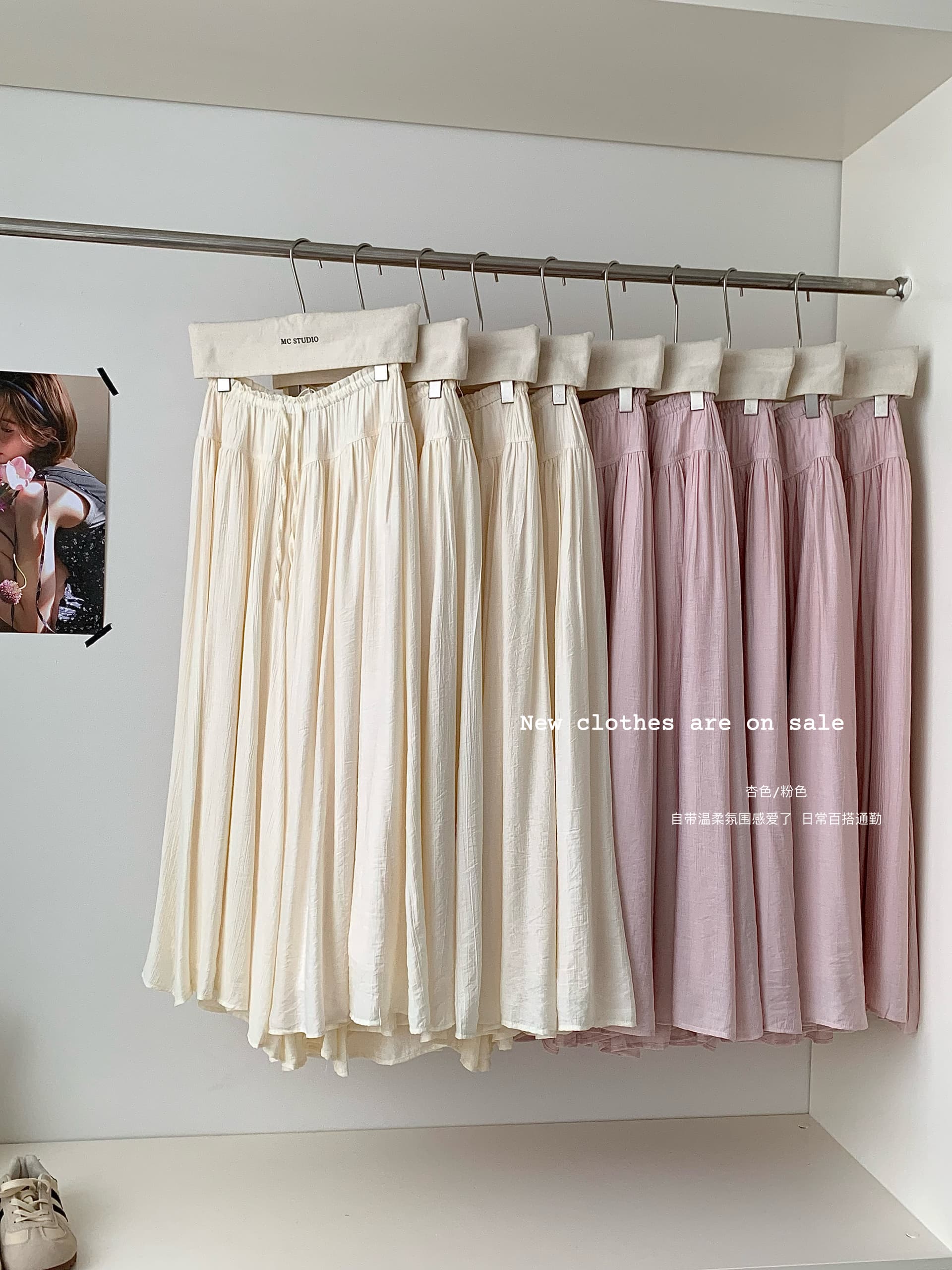 im ~까지 구름 바지 느긋한 도루 가을 센스 치마바지 여성 Xiamu 귀 핀치 Pleat 캐주얼 바지 루즈핏 슬림해 보이는 와이드 레그 팬츠 상세 이미지 9