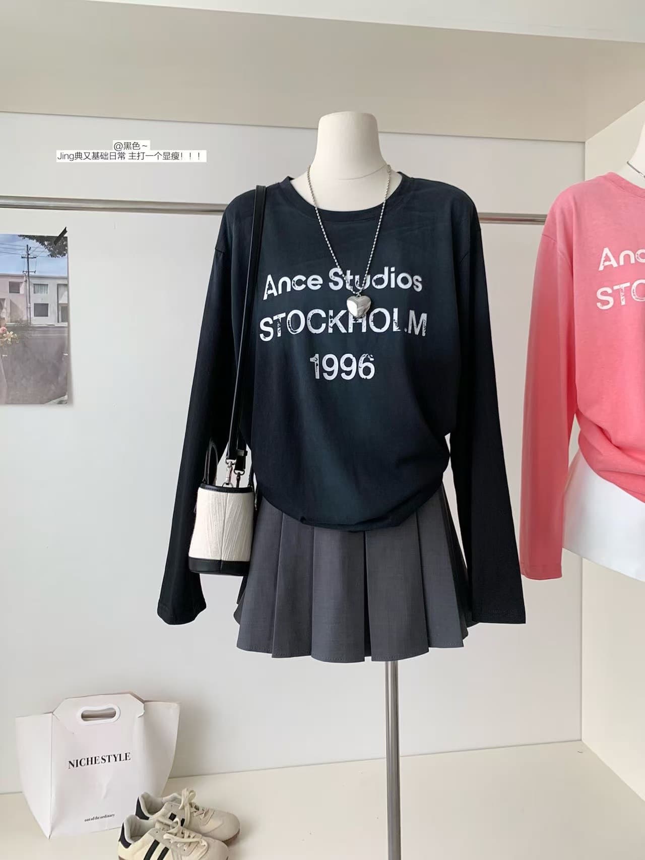 2026 가을 새로운 홀치기 염색 자외선 차단 블라우스 여성 루즈핏 캐주얼 한 부서 레트로 스타일 착용 가져 가라. 폭발 알파벳 티셔츠 상세 이미지 5