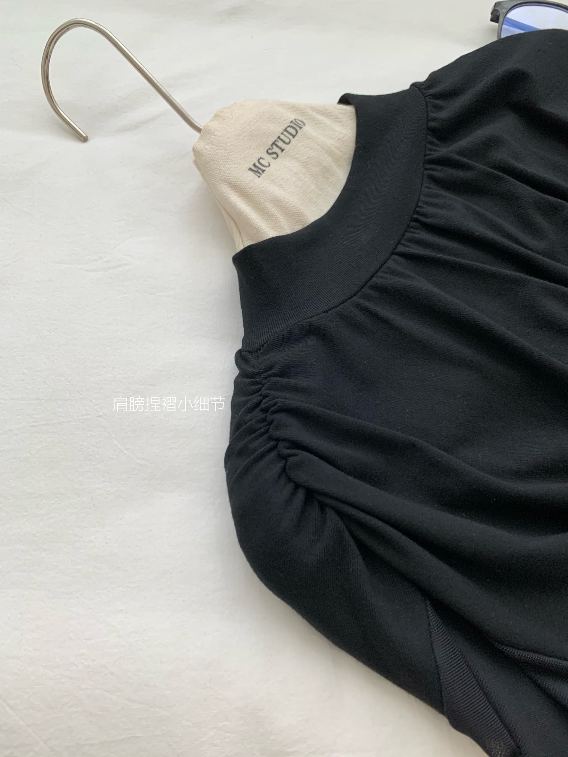 와일드 작은 셔츠 작은 터틀넥 맨위 쉬폰 망사 패치워크 긴팔 프로 피부 우아한 부드러운 만나는 상세 이미지 7