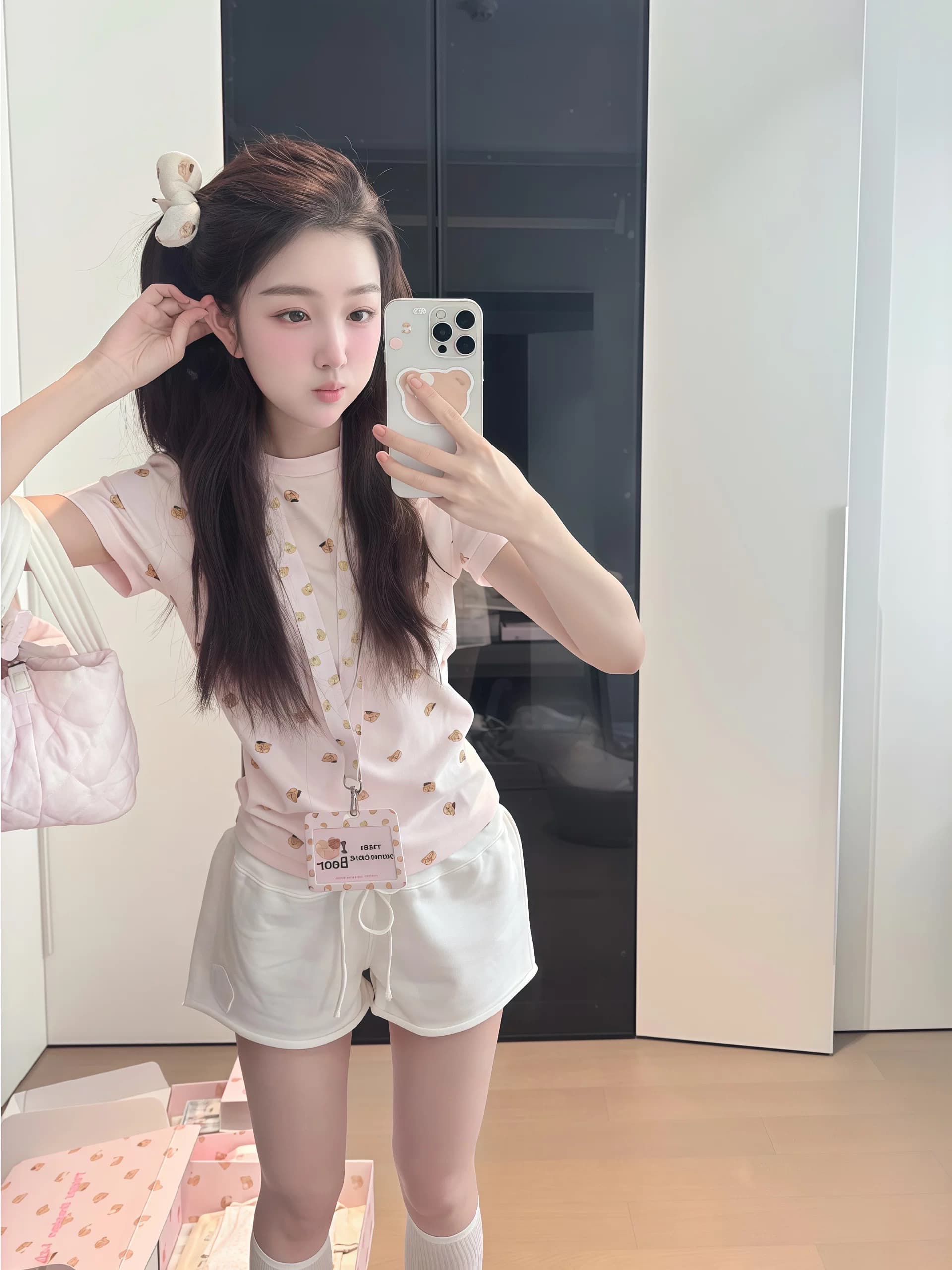 좋은 품질 천 인쇄 40 220 그램 92 면 8 암모니아 Lun 반팔 티셔츠 상세 이미지 2