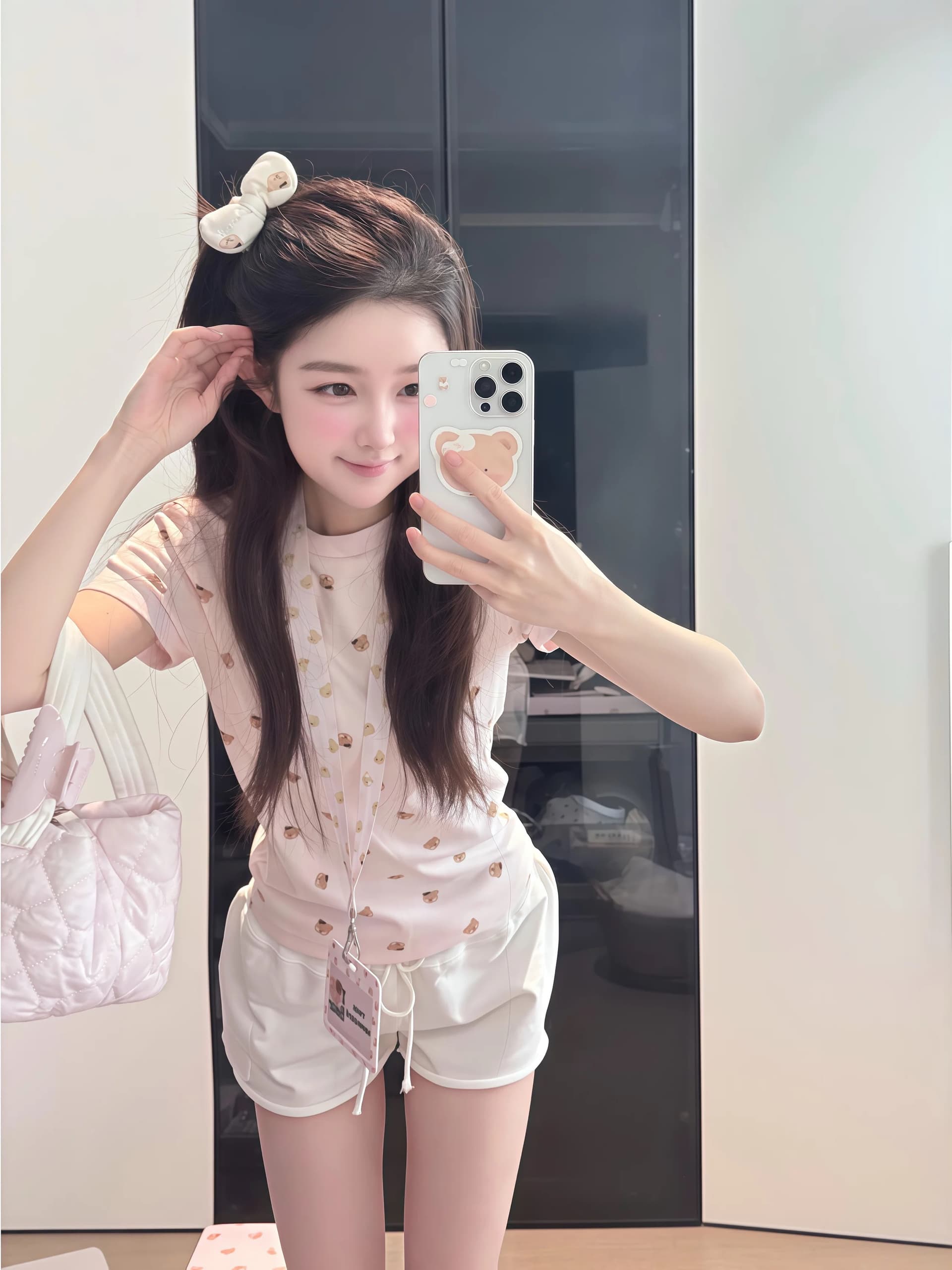 좋은 품질 천 인쇄 40 220 그램 92 면 8 암모니아 Lun 반팔 티셔츠 상세 이미지 4