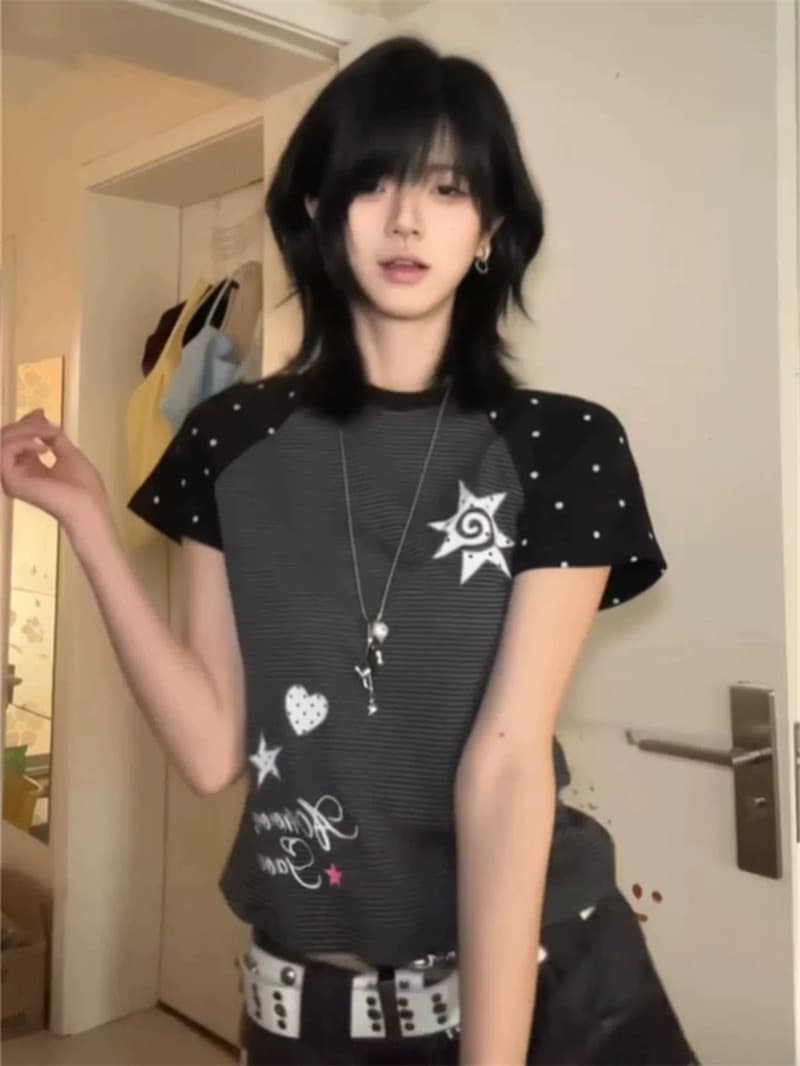 좋은 품질 원본 스트라이프 40 220 그램 92 면 8 암모니아 Lun 반팔 티셔츠 상세 이미지 2