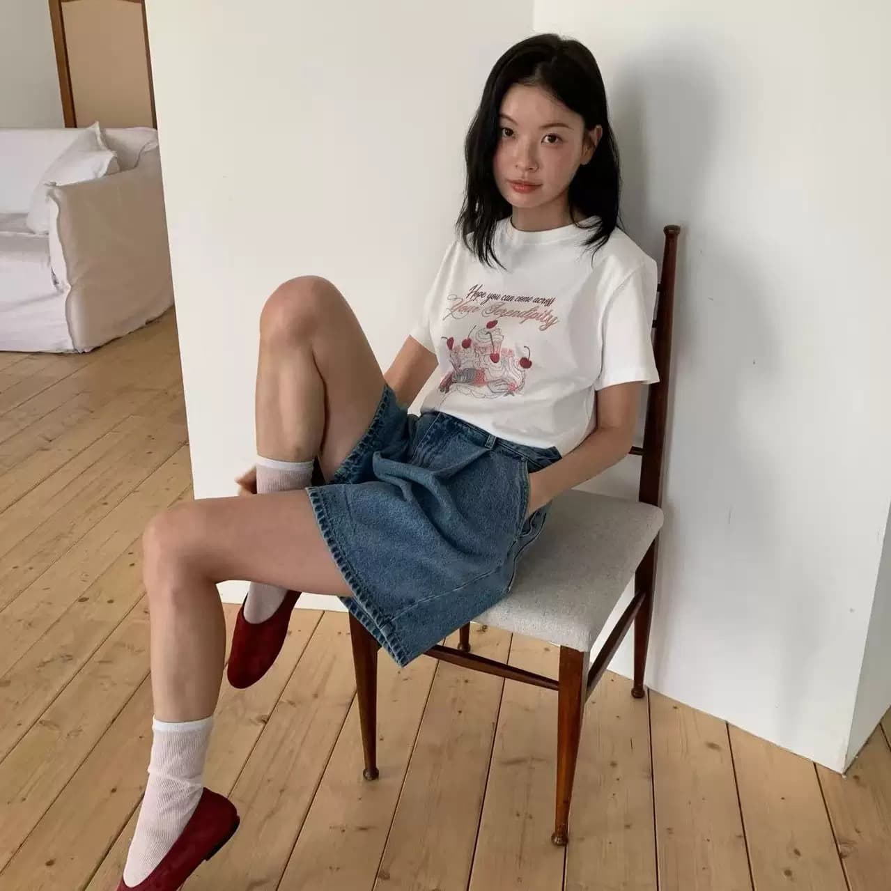 한 부서 새로운 수 있습니다. 달콤한 수 있습니다. 짭짤한 느긋한 바람 루즈핏 디자인 센스 다용도 맨위 이미지 4