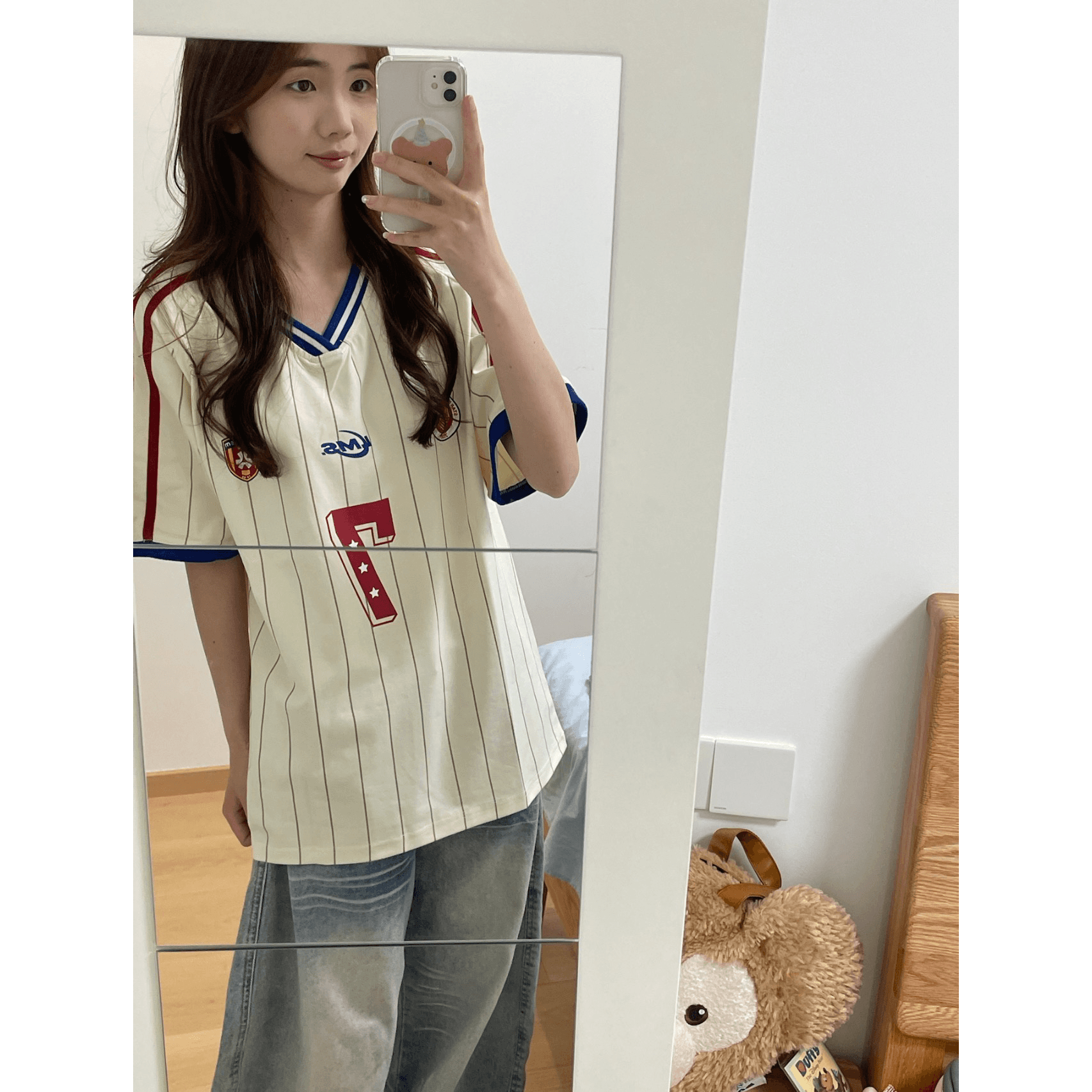 순면 220 그램 반팔 티셔츠 여성 이미지 5