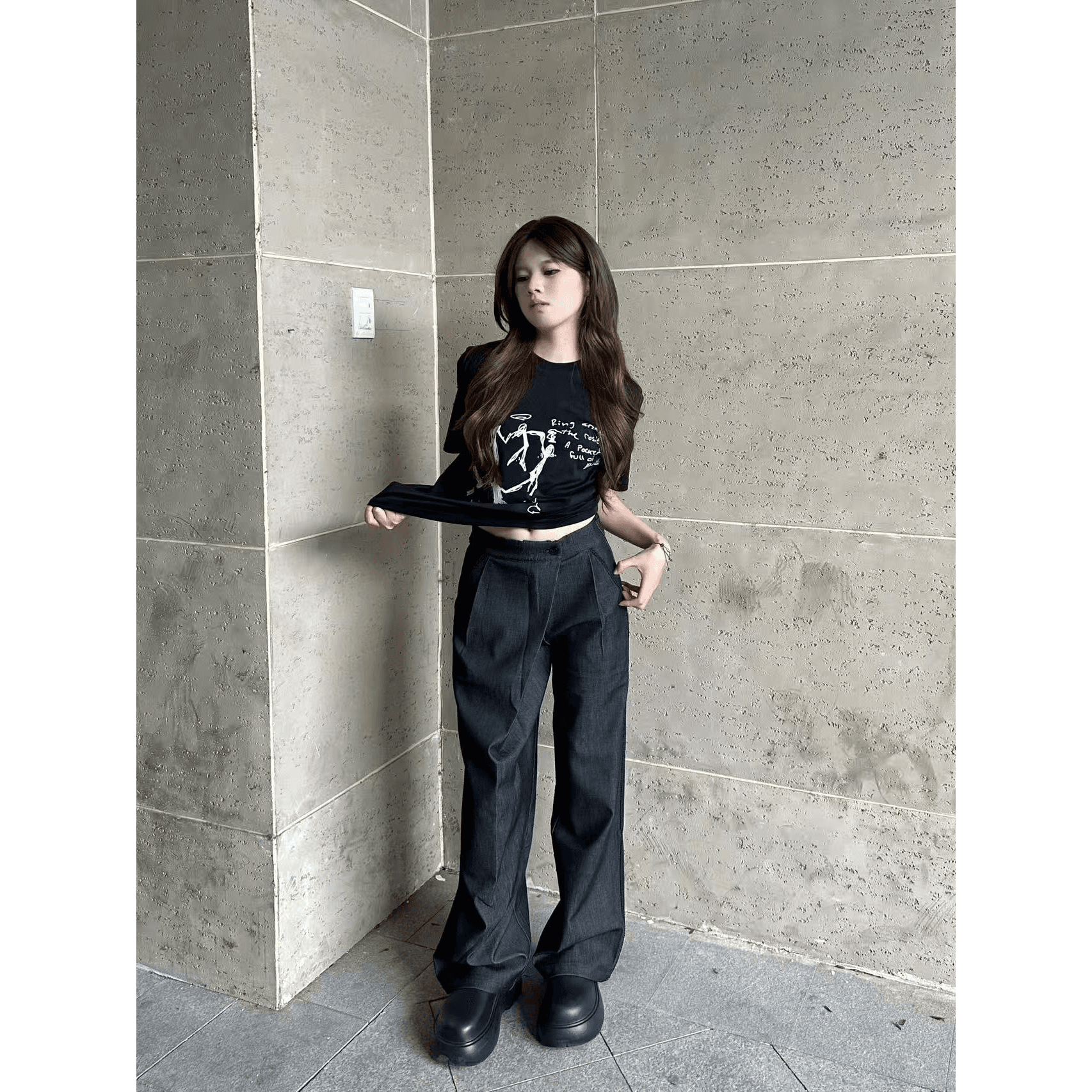 한 부서 새로운 수 있습니다. 달콤한 수 있습니다. 짭짤한 느긋한 바람 루즈핏 디자인 센스 다용도 맨위 이미지 5