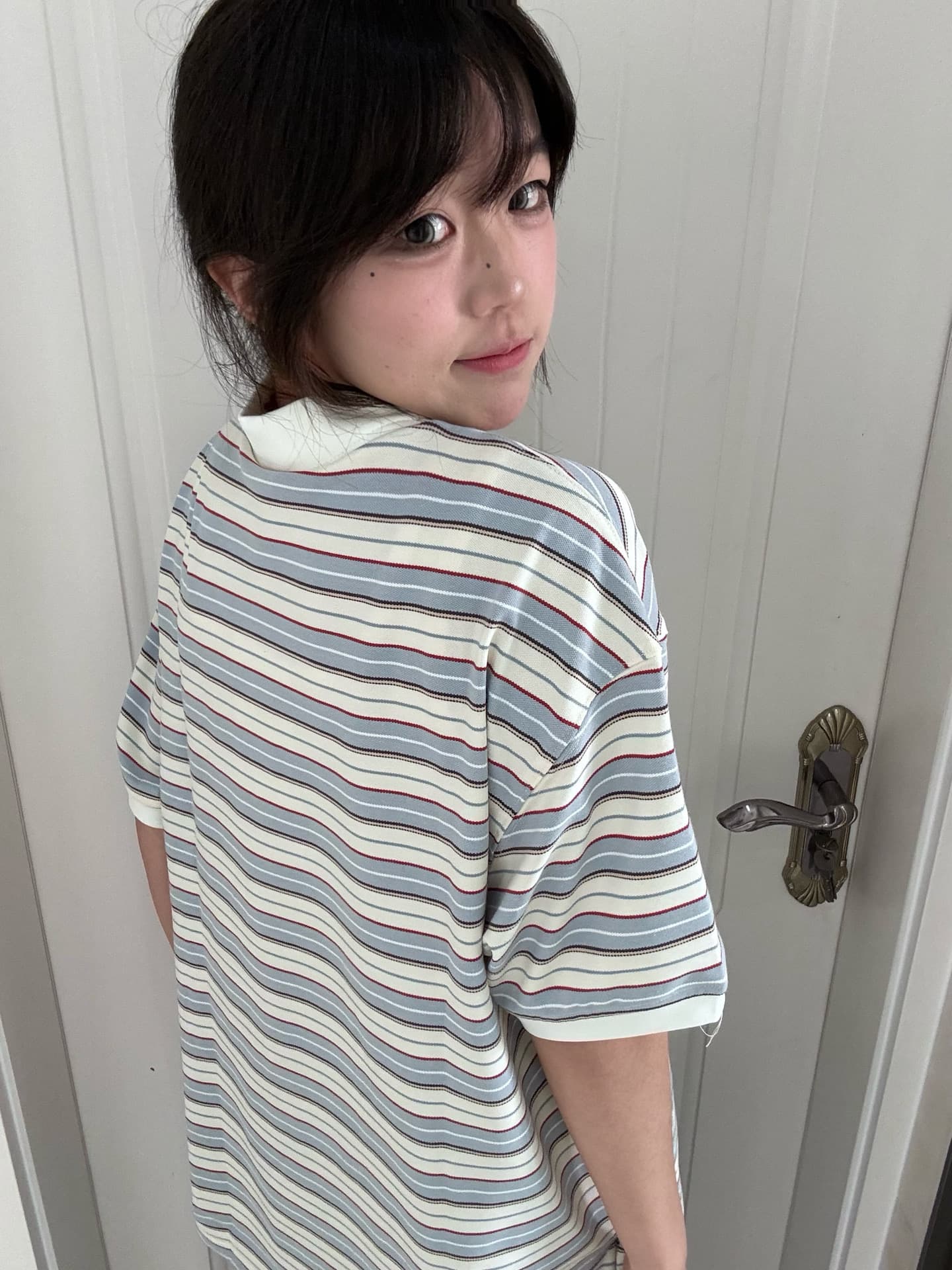 원본 패치워크 자수 네리 가게 천 19 지점 220 그램 순면 반팔 티셔츠 상세 이미지 3