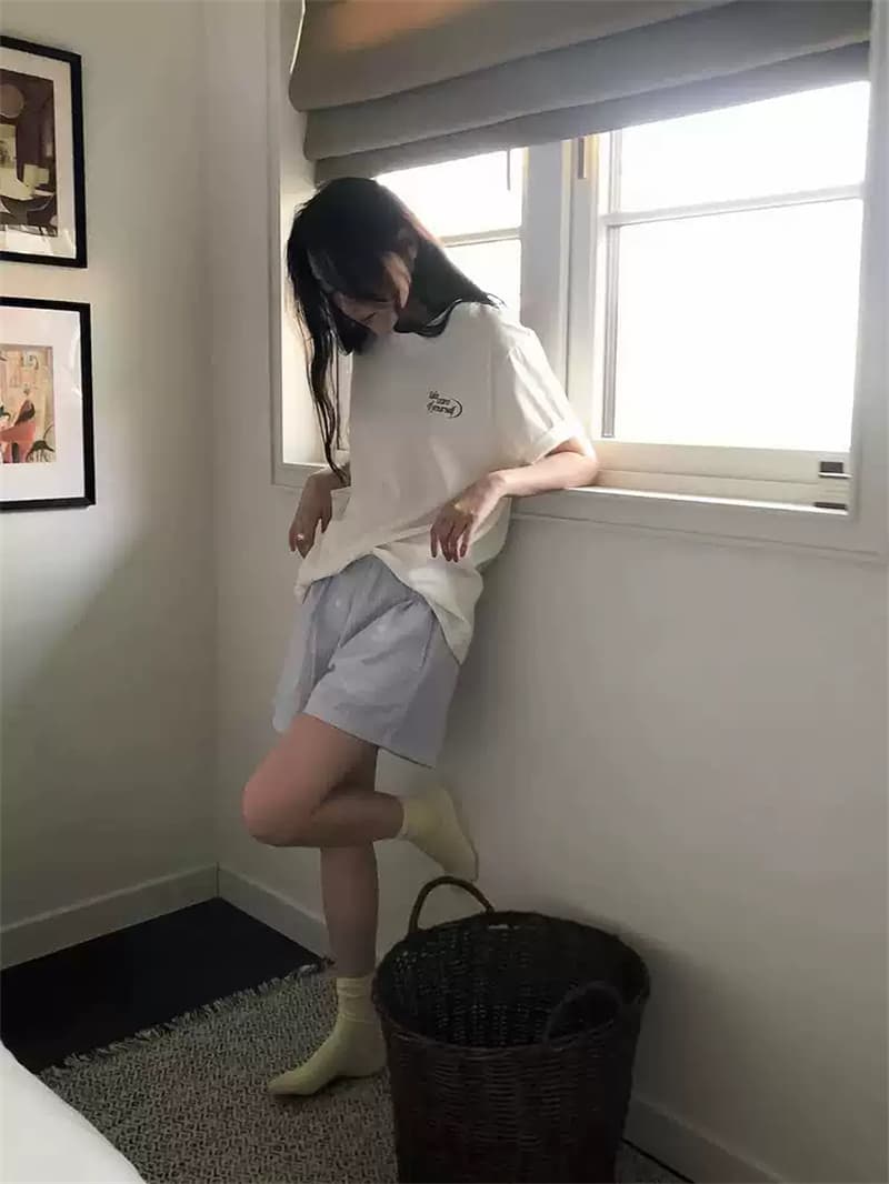 여름 새로운 아메리칸 루즈핏 다용도 프린트 반팔 티셔츠 여성 상세 이미지 5