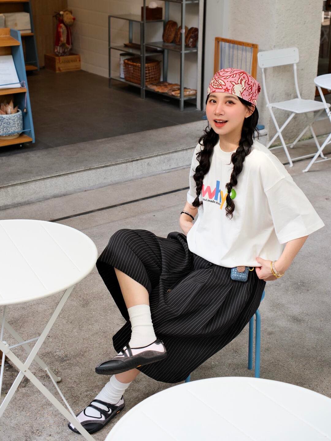 여름 새로운 아메리칸 루즈핏 다용도 프린트 반팔 티셔츠 여성 이미지 2