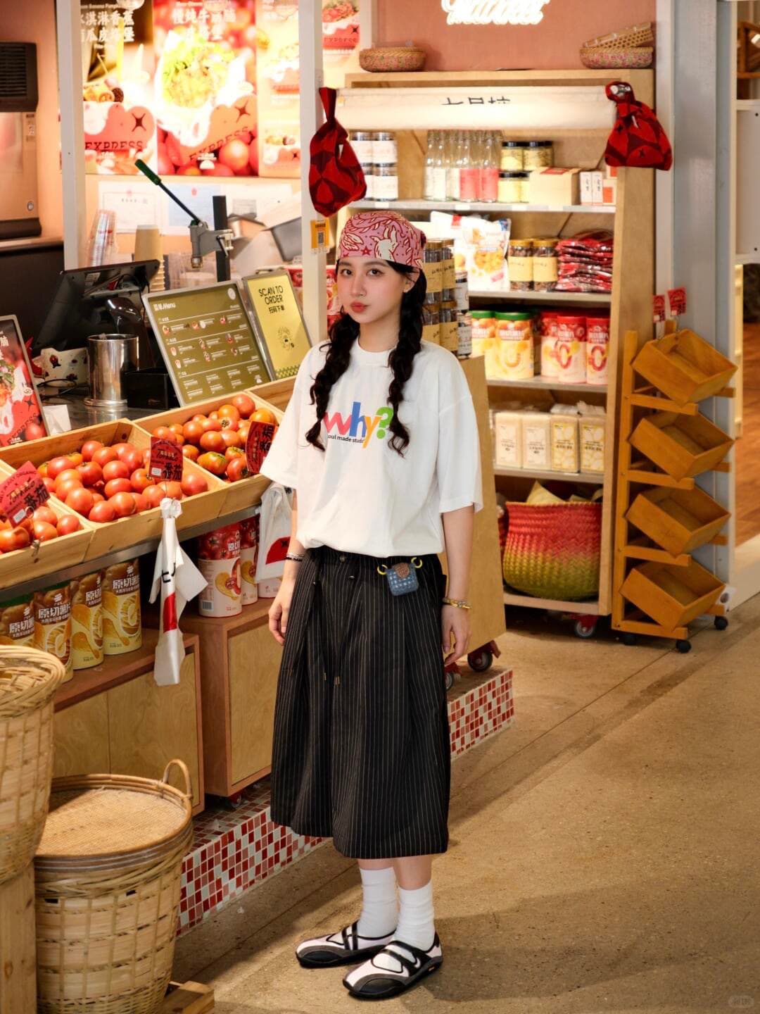 여름 새로운 아메리칸 루즈핏 다용도 프린트 반팔 티셔츠 여성 이미지 4