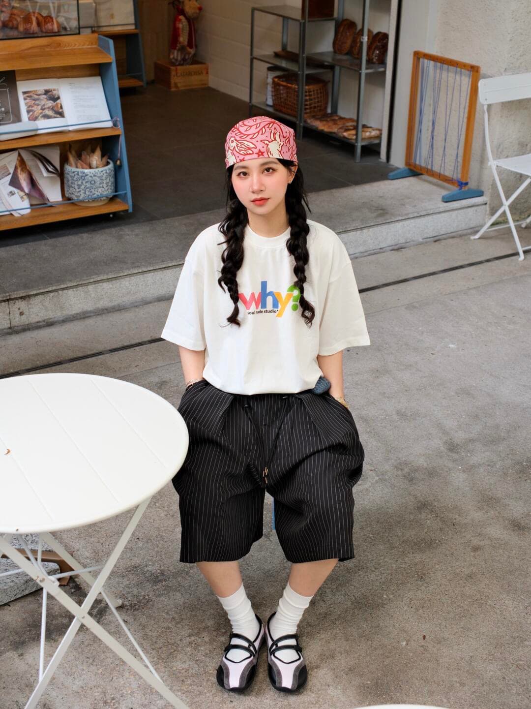 여름 새로운 아메리칸 루즈핏 다용도 프린트 반팔 티셔츠 여성 상세 이미지 3