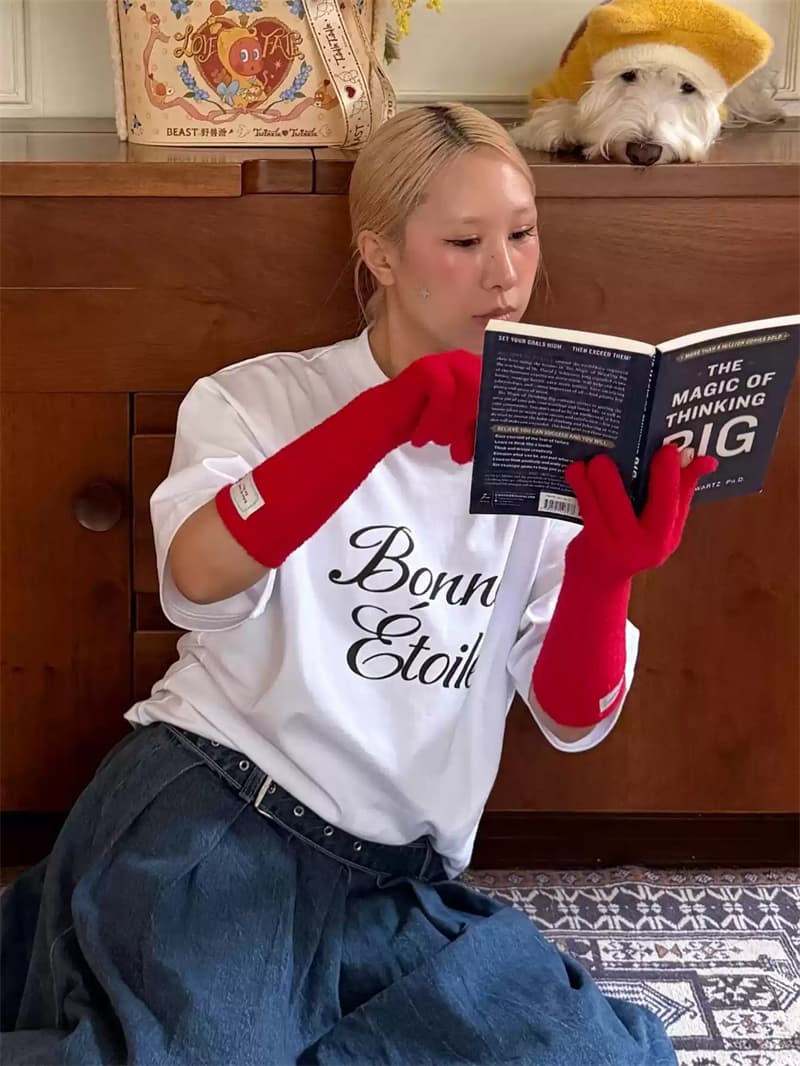 여름 새로운 아메리칸 루즈핏 다용도 프린트 반팔 티셔츠 여성 상세 이미지 4