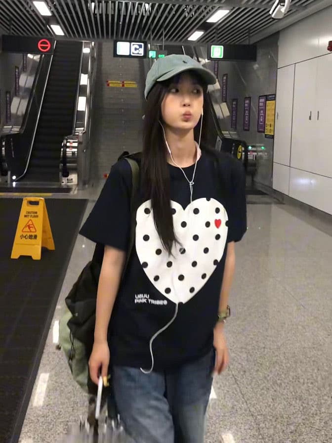 높은 품질 순면 230 크 빗질하다 닫기 루즈핏 프린트 반팔 티셔츠