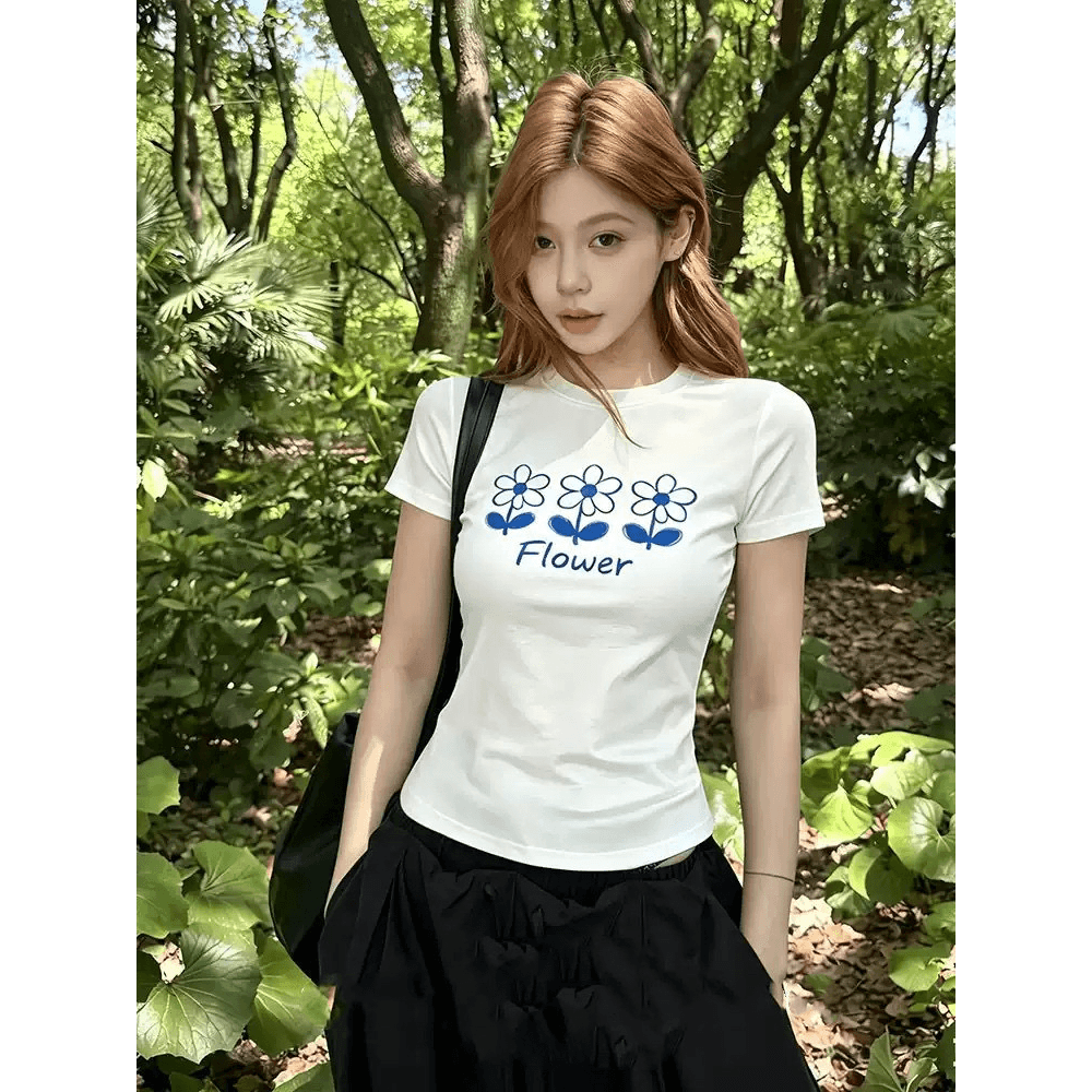 순면 40 220 그램 92 면 8 암모니아 Lun 긍정적 인 어깨 반팔 t 이미지 5