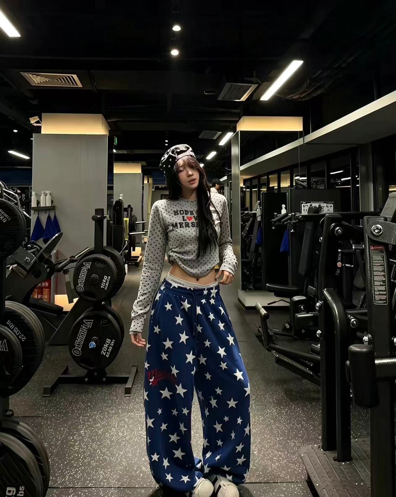 220 그램 40 빗질하다 92 면 이후 패키지 칼라 프린트 도트 무늬 긴팔 티셔츠 여성 몸매 가꾸기 맨위 상세 이미지 4