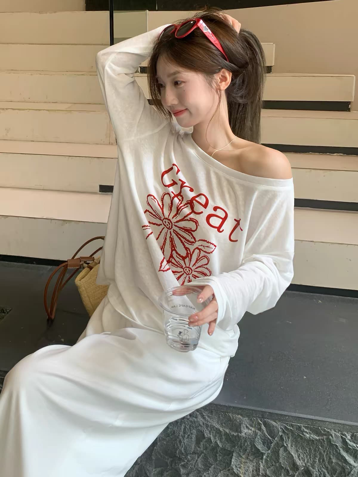 한 부서 긴팔 티셔츠 태양 보호 셔츠 기본 셔츠 블라우스 통기성 루즈핏 상세 이미지 2