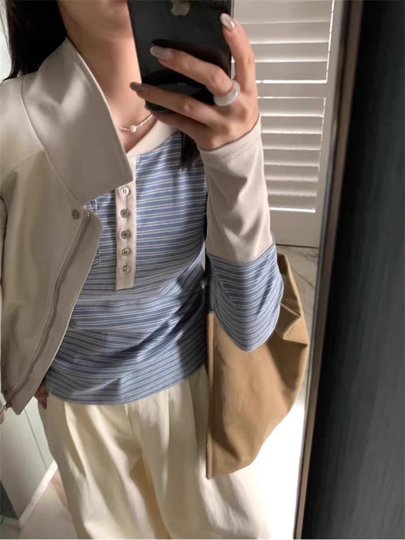 원본 솜씨 광저우 원단 원본 원단 긴팔 티셔츠 상세 이미지 3