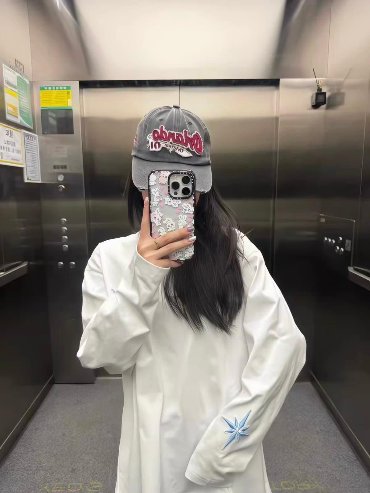 순면 220 그램 원본 것 긴팔 티셔츠 여성 이미지 3