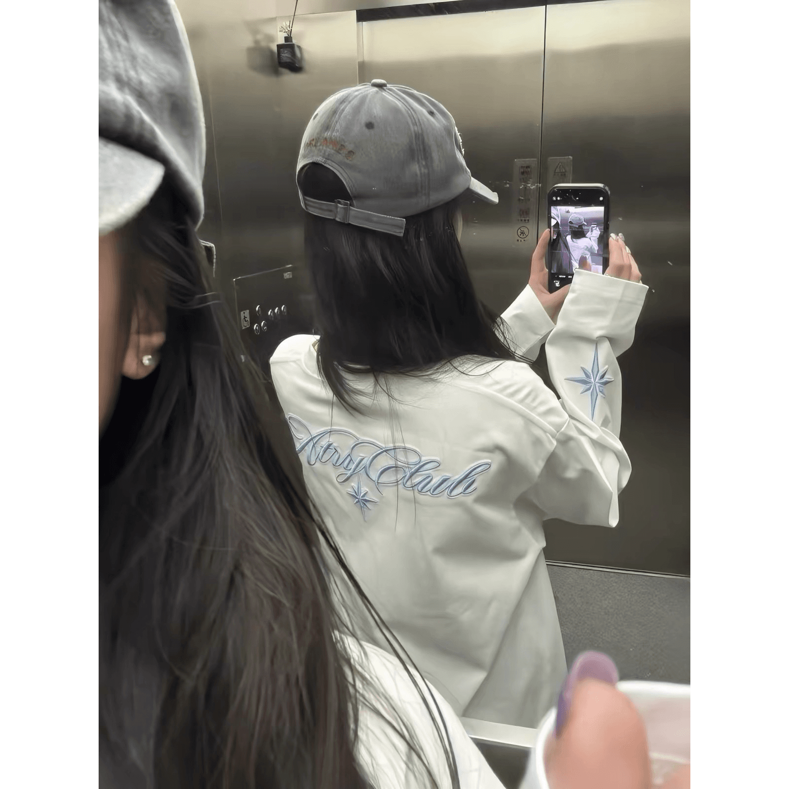 순면 220 그램 원본 것 긴팔 티셔츠 여성 이미지 5