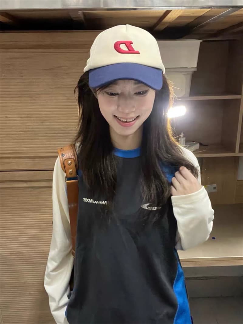 순면 220 그램 원본 것 긴팔 티셔츠 여성 프린트 이미지 4