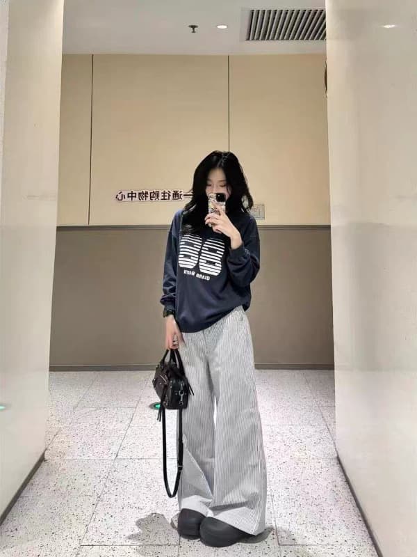 소매 있음 뭉치 구두 긴팔 티셔츠 21 순면 이후 패키지 칼라 새로운 라운드 넥 프린트 맨위 상세 이미지 5