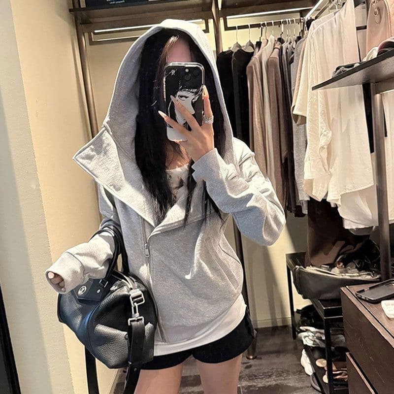 얇은 스타일 원본 솜씨 순수한 Mianhua 면 복합 암소 후드티 여성