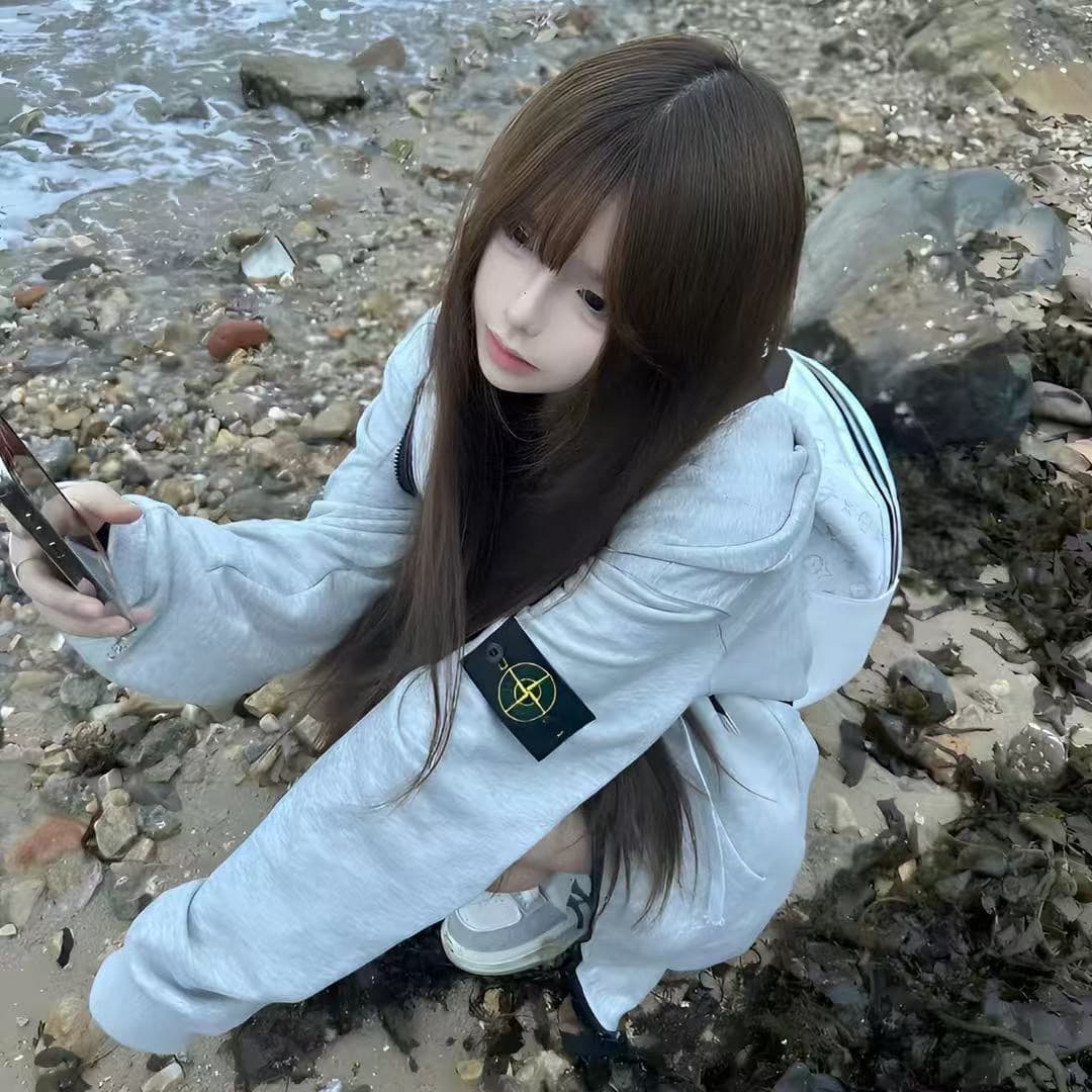 얇은 스타일 이후 패키지 칼라 순수한 Mianhua 면 복합 후드티 여성 상세 이미지 5