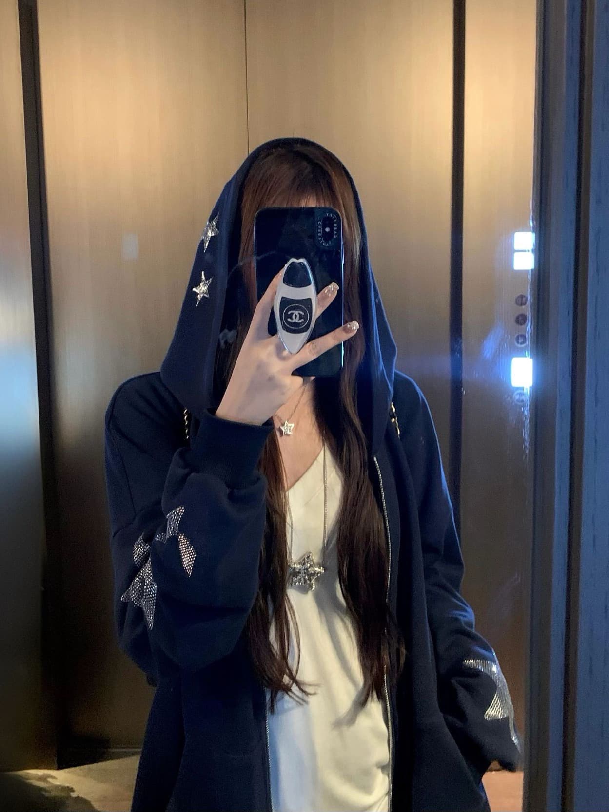 얇은 스타일 털이 있는 백금 지퍼 핫픽스 순수한 Mianhua 면 복합 지퍼 후드티 상세 이미지 4