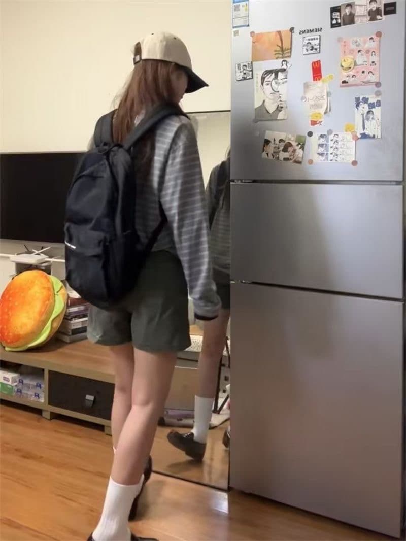 원본 솜씨 광저우 원단 스트라이프 긴팔 티셔츠 여성 자수 스타일 티셔츠 이미지 4