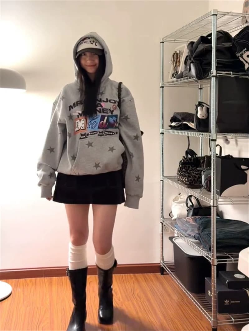 광저우 순수한 Mianhua 면 복합 얇은 스타일 보안 버클 행침 카드 프린트 후드티 이미지 2