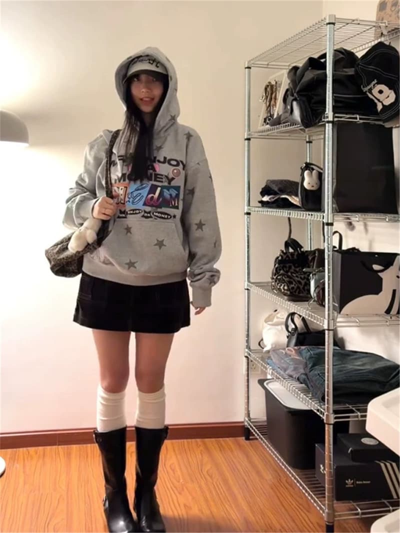 광저우 순수한 Mianhua 면 복합 얇은 스타일 보안 버클 행침 카드 프린트 후드티 이미지 4