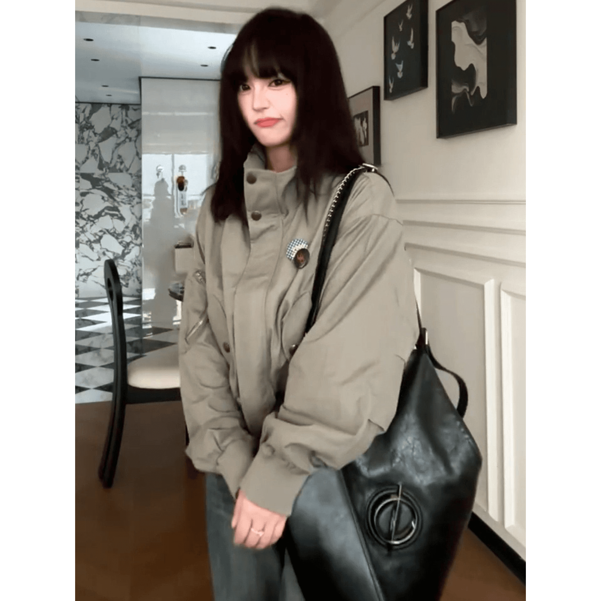 아메리칸 레트로 플라잉 재킷 여성 코트 가을 겨울 2026 년 새로운 고급 센스 루즈핏 슬림해 보이는 야구 유니폼 맨위 이미지 5
