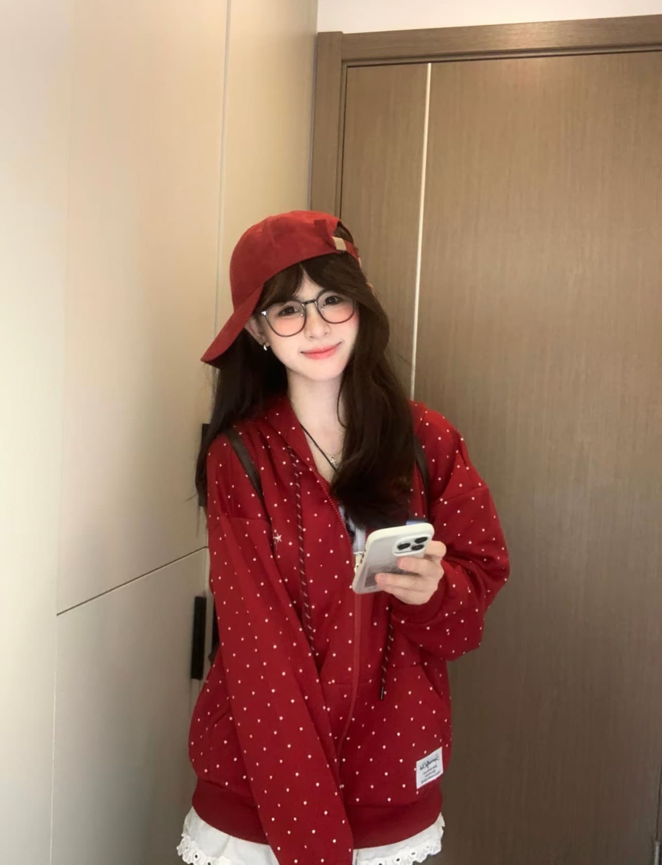 얇은 스타일 이후 패키지 칼라 순수한 Mianhua 면 복합 후드티 여성 상세 이미지 10